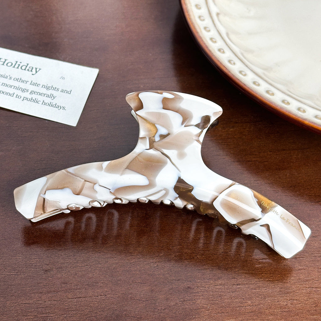 Swirl Pattern Acetate Hair Claw Clip - One