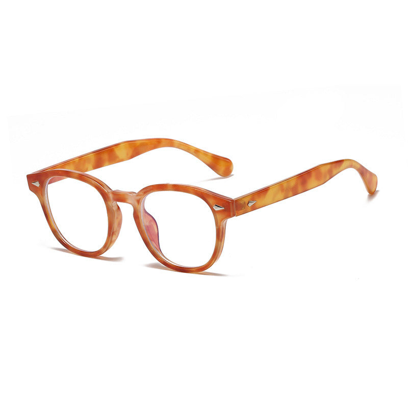 Round Keyhole Frame Retro Sunglasses - C21