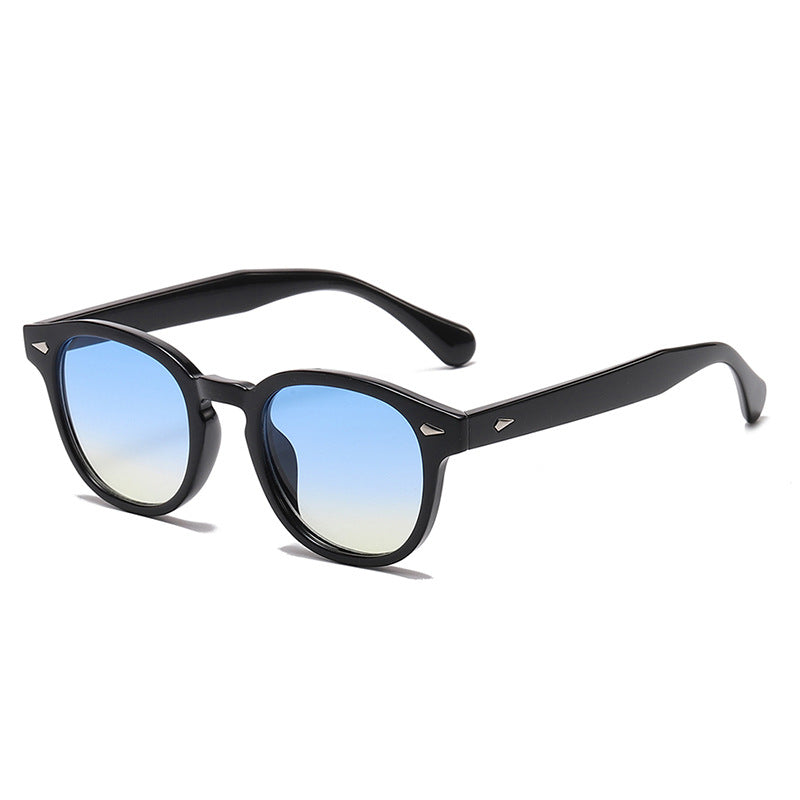 Round Keyhole Frame Retro Sunglasses - C22