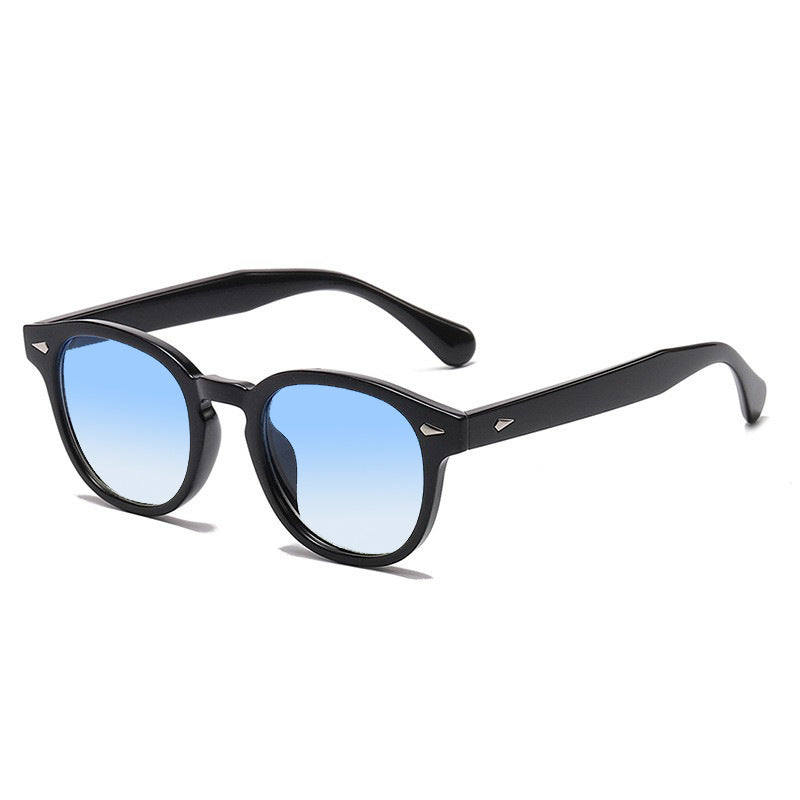 Round Keyhole Frame Retro Sunglasses - C28