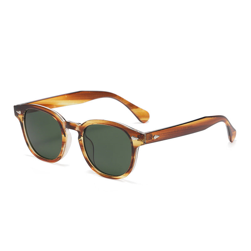 Round Keyhole Frame Retro Sunglasses - C29