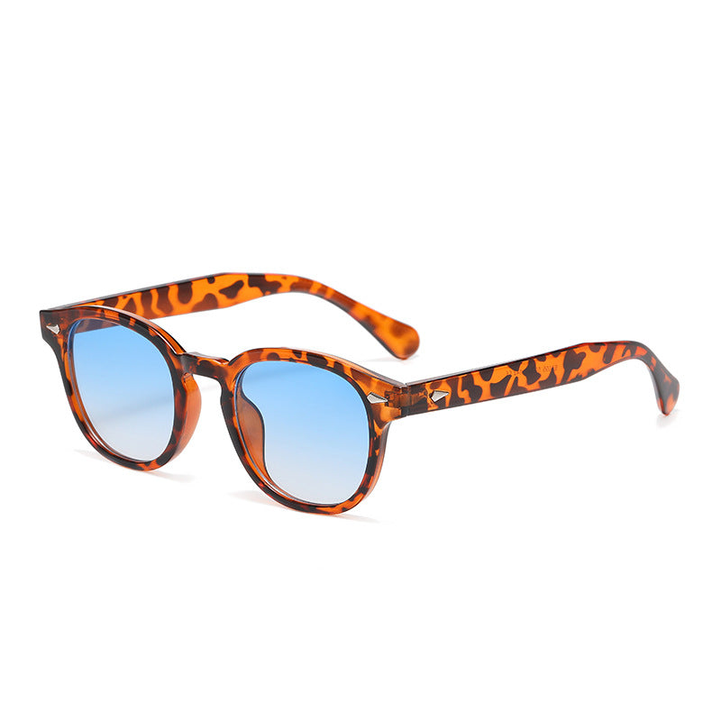 Round Keyhole Frame Retro Sunglasses - C34