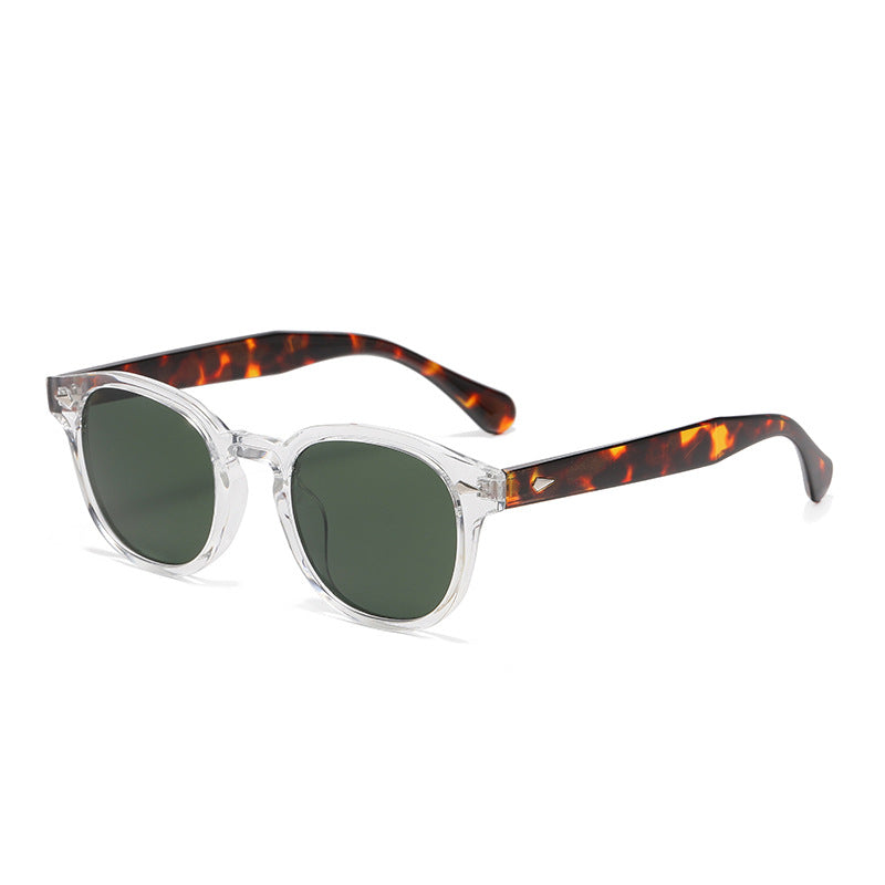 Round Keyhole Frame Retro Sunglasses - C36