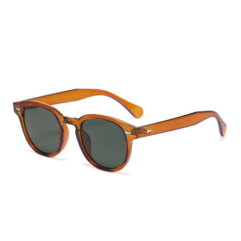 Round Keyhole Frame Retro Sunglasses - C39