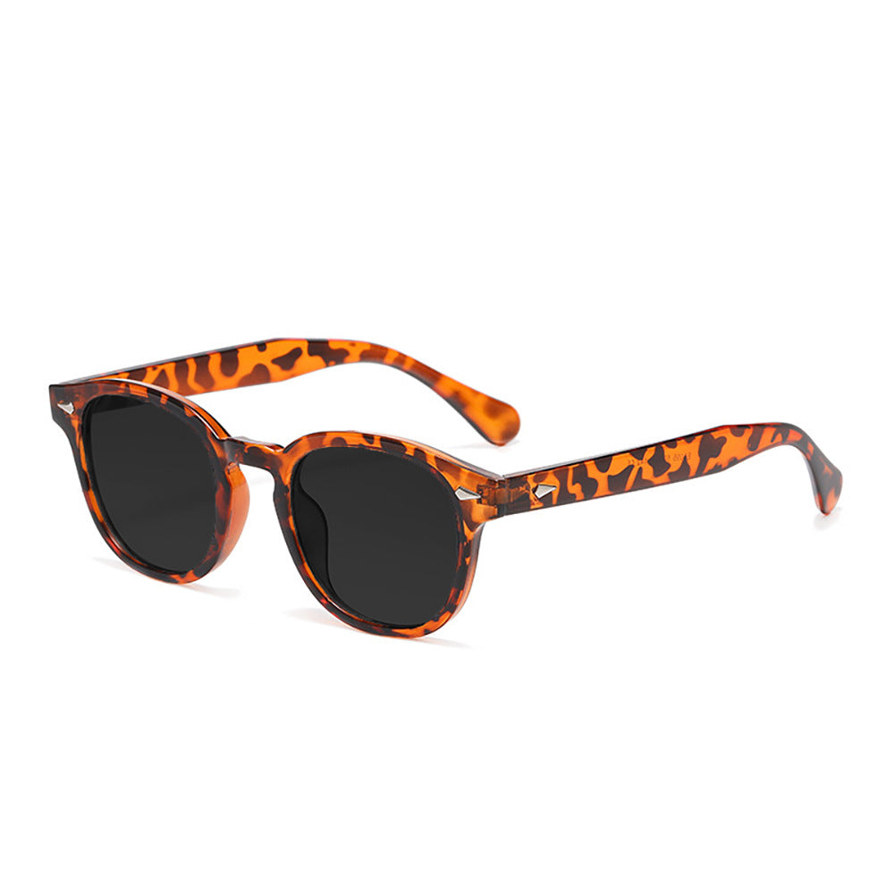 Round Keyhole Frame Retro Sunglasses - C42