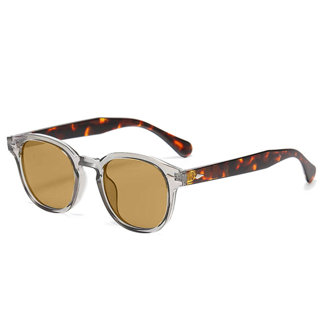 Round Keyhole Frame Retro Sunglasses - C43