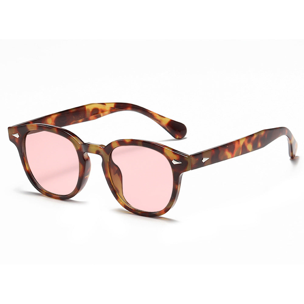 Round Keyhole Frame Retro Sunglasses - C44