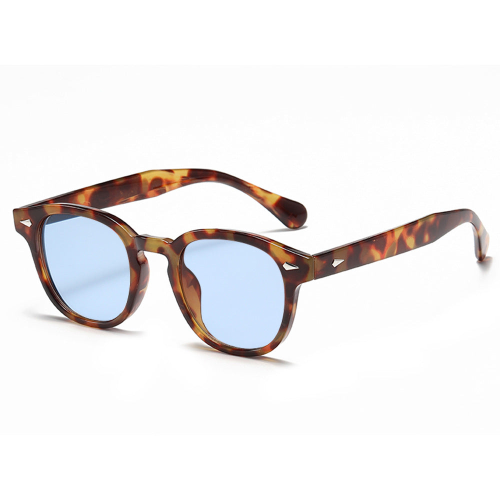 Round Keyhole Frame Retro Sunglasses - C45