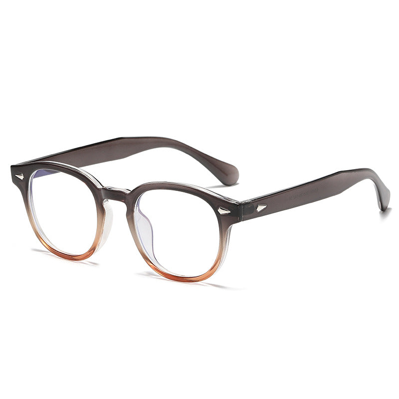 Round Keyhole Frame Retro Sunglasses - C5