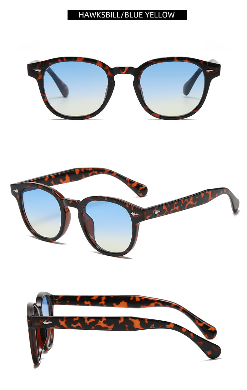 Round Keyhole Frame Retro Sunglasses - view 2