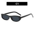 Micro Slim Oval Frame Sunglasses - NO01