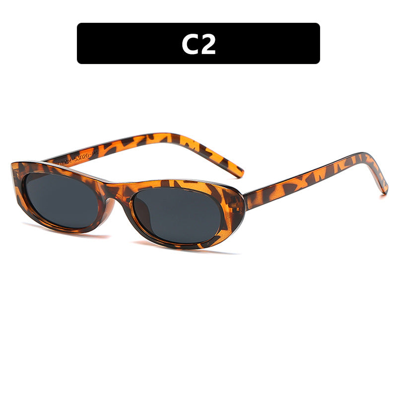 Micro Slim Oval Frame Sunglasses - NO02