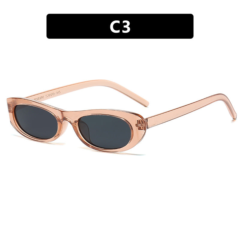 Micro Slim Oval Frame Sunglasses - NO03