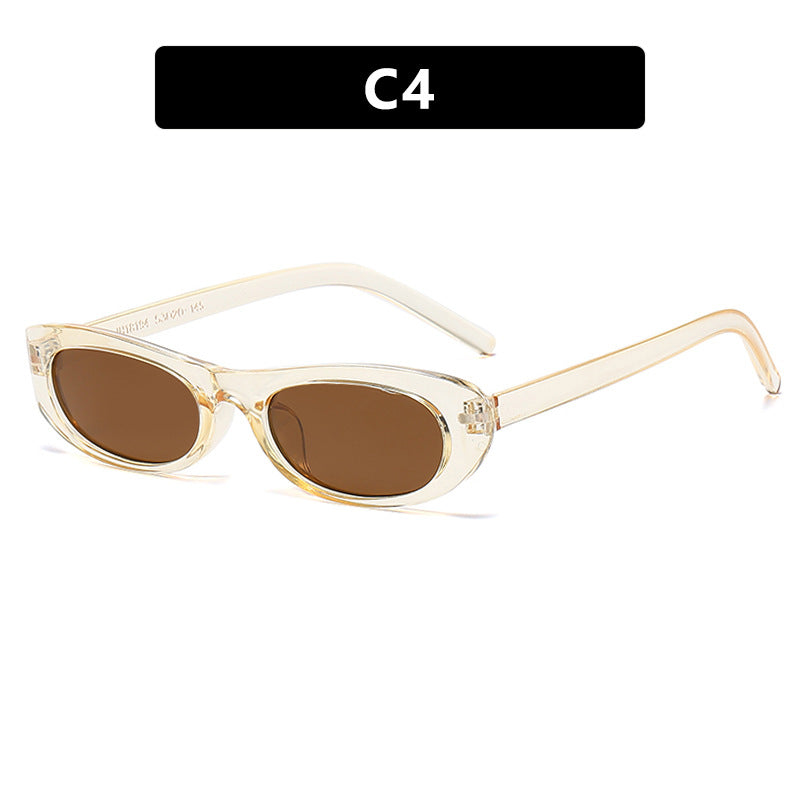 Micro Slim Oval Frame Sunglasses - NO04