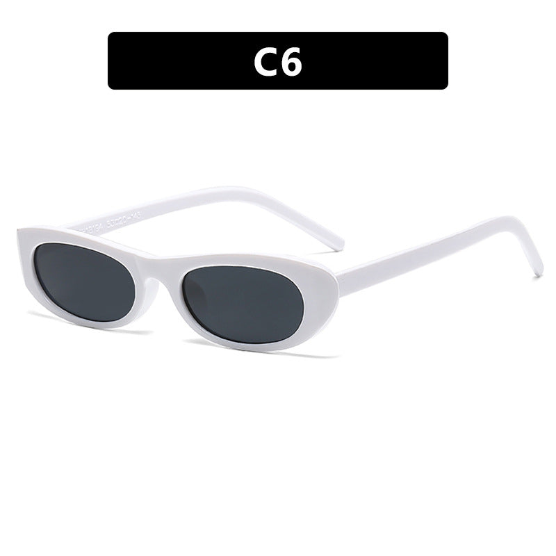 Micro Slim Oval Frame Sunglasses - NO06
