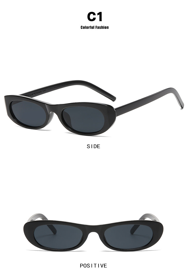 Micro Slim Oval Frame Sunglasses - view 2