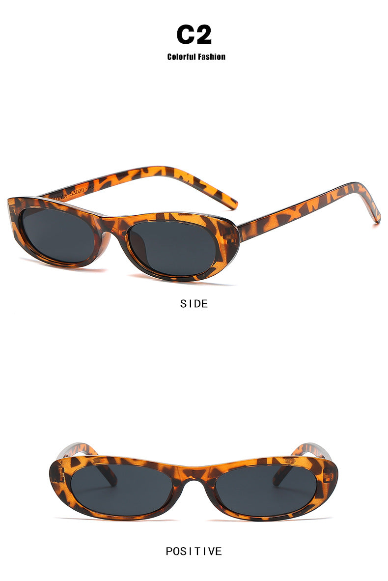 Micro Slim Oval Frame Sunglasses - view 3