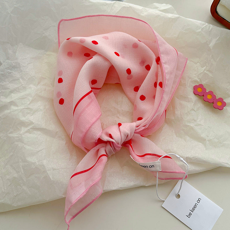 Pastel Patchwork Floral Bandana Square Scarf - NO01