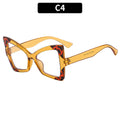 Bold Cat Eye Oversized Eyeglass Frames - Tea