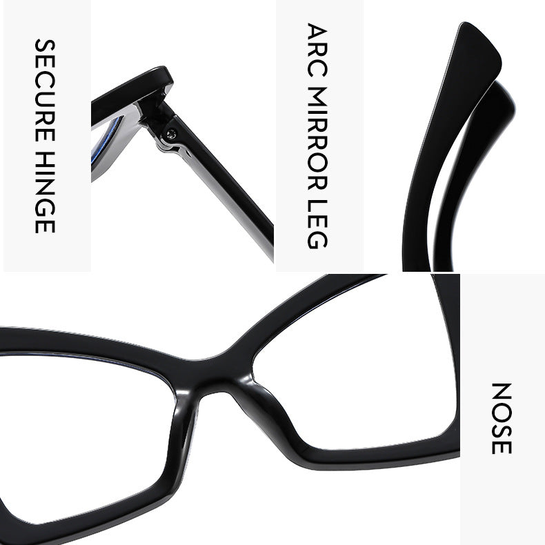 Bold Cat Eye Oversized Eyeglass Frames - view 2