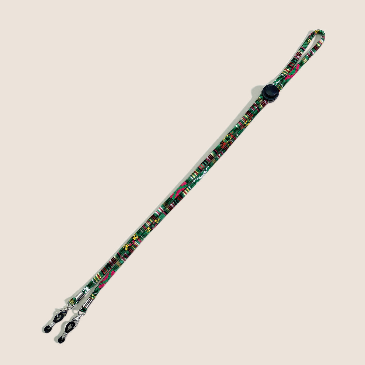 Woven Multicolor Eyeglass Strap Cord - Green