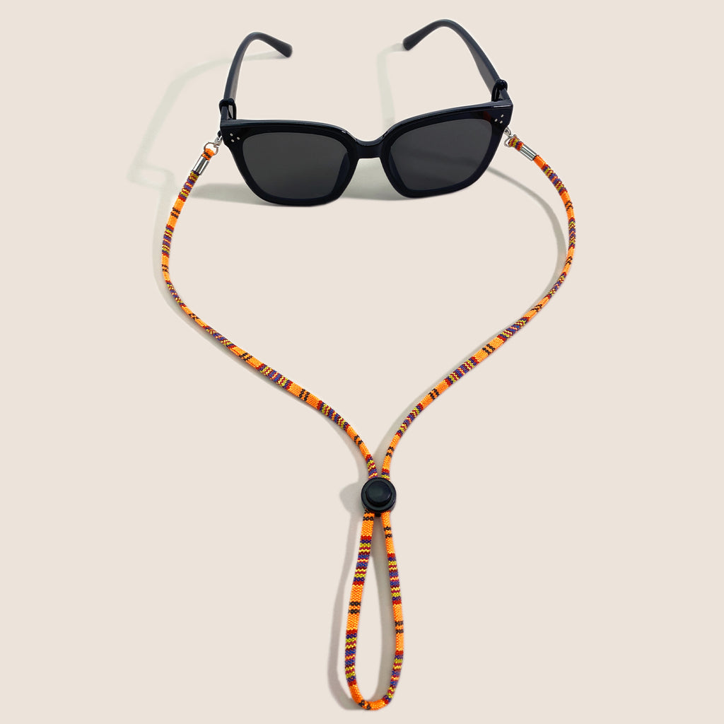 Woven Multicolor Eyeglass Strap Cord - Orange