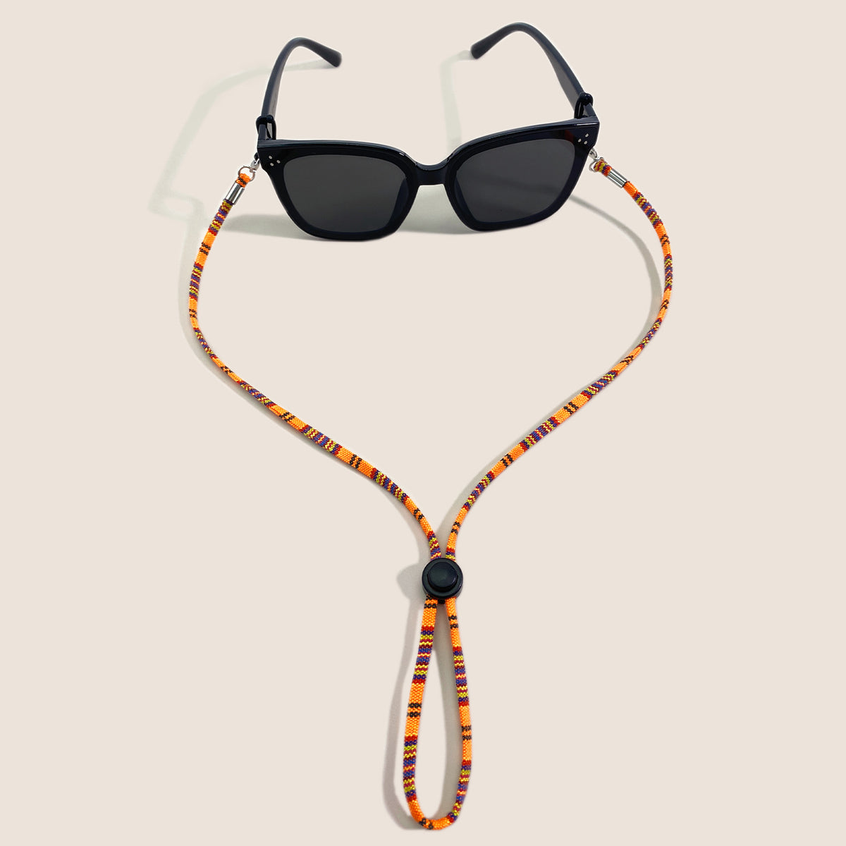 Woven Multicolor Eyeglass Strap Cord - Orange