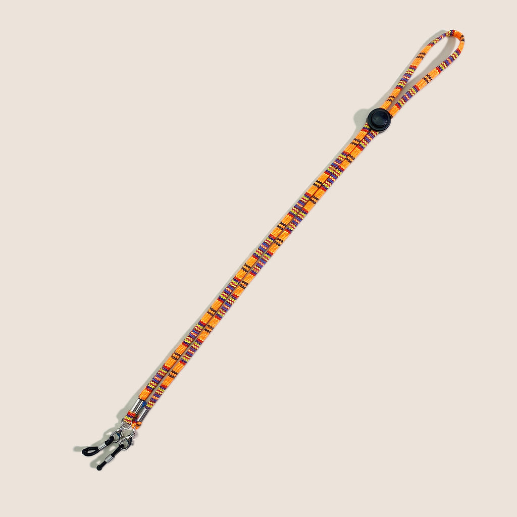 Woven Multicolor Eyeglass Strap Cord - Orange - 1