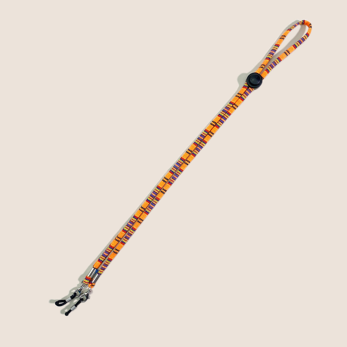 Woven Multicolor Eyeglass Strap Cord - Orange - 1