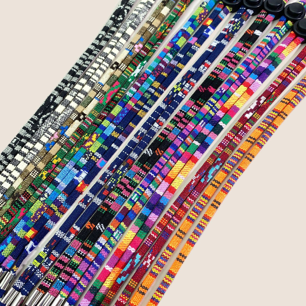 Woven Multicolor Eyeglass Strap Cord - Orange - 3