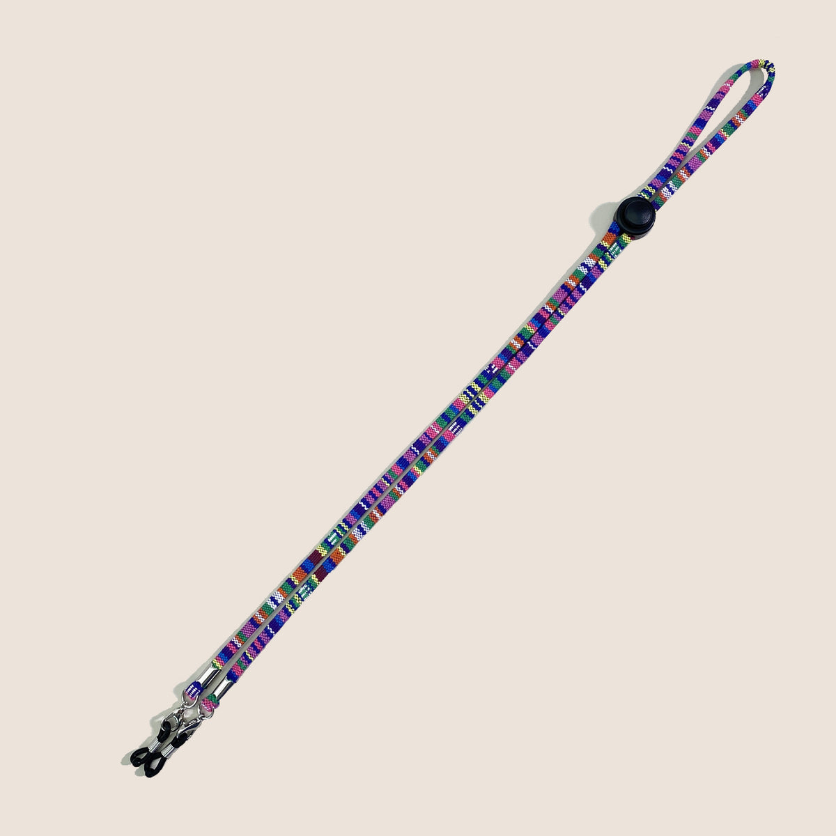 Woven Multicolor Eyeglass Strap Cord - Purple