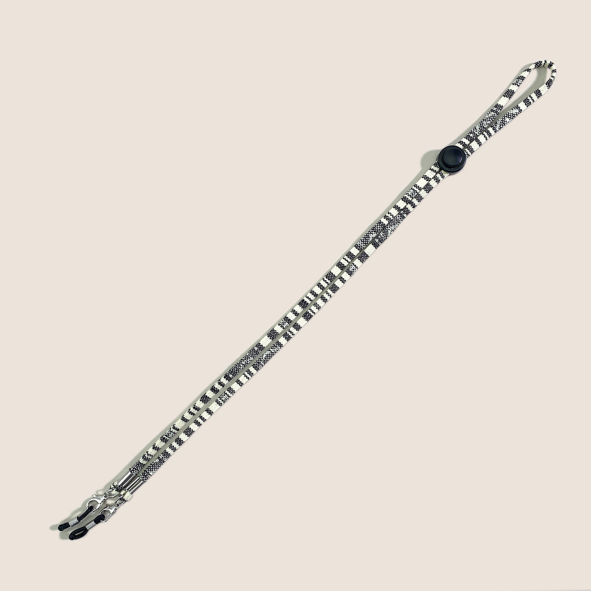 Woven Multicolor Eyeglass Strap Cord - White