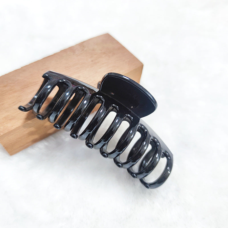 Ridged Jaw Everyday Large Claw Clip - Black