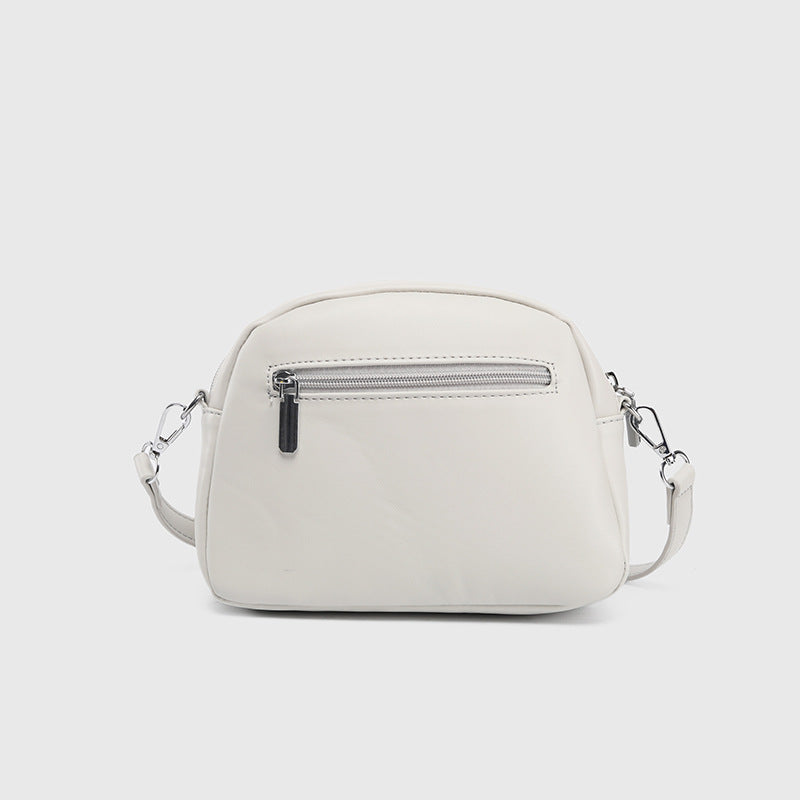 Baseball Stitch Dome Crossbody Bag - White - 3