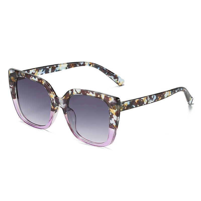 Square Frame Two Tone Sunglasses - Color_7