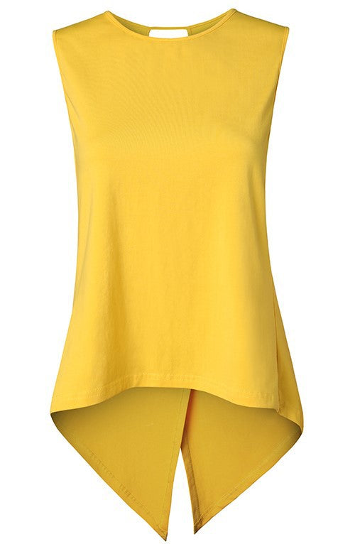 Crossover Asymmetric Hem Sleeveless Top - view 2