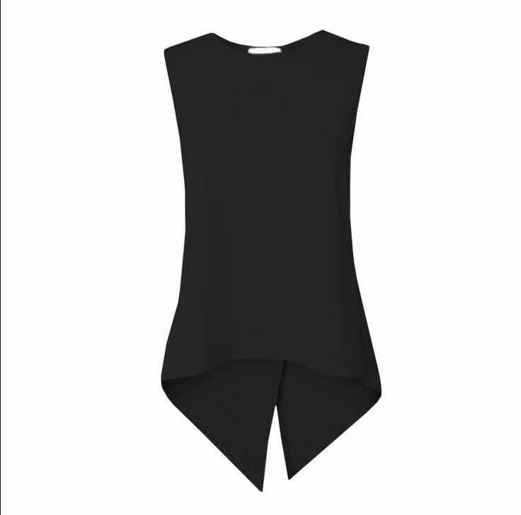 Crossover Asymmetric Hem Sleeveless Top - view 4