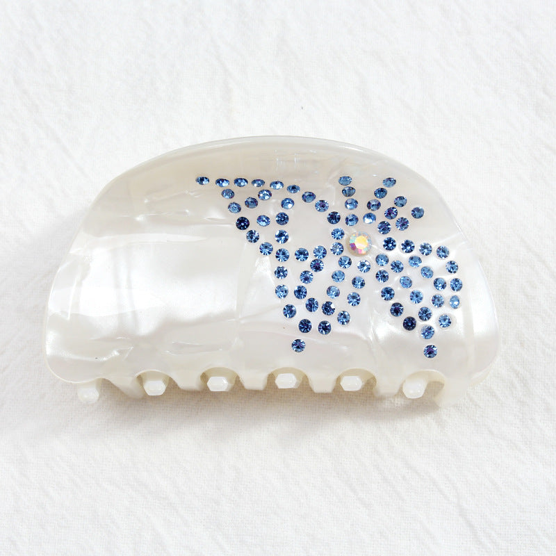 Coquette Rhinestone Charm Hair Claw Clips - Butterfly