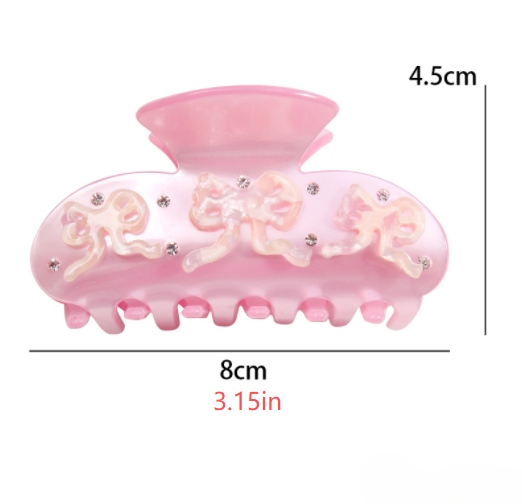 Coquette Rhinestone Charm Hair Claw Clips - view 1