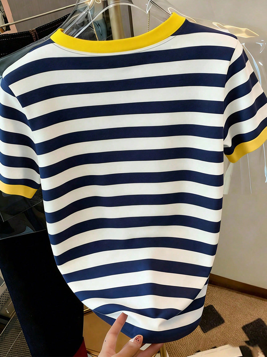 Nautical Stripe Tee With Citrus Graphic - view 1