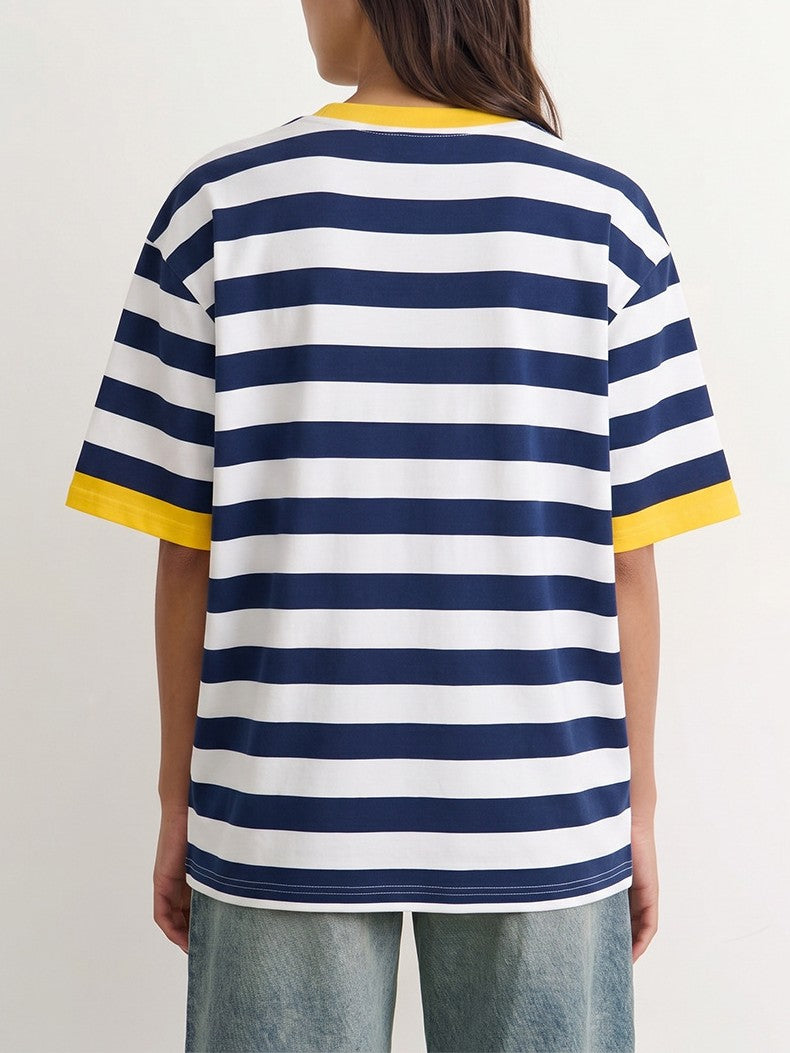 Nautical Stripe Tee With Citrus Graphic - view 4