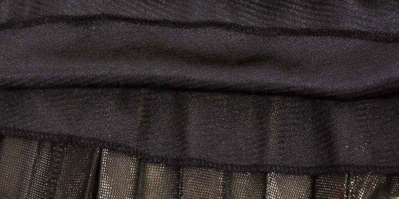 Metallic Pleated High Waist Maxi Skirt - Gold - 11
