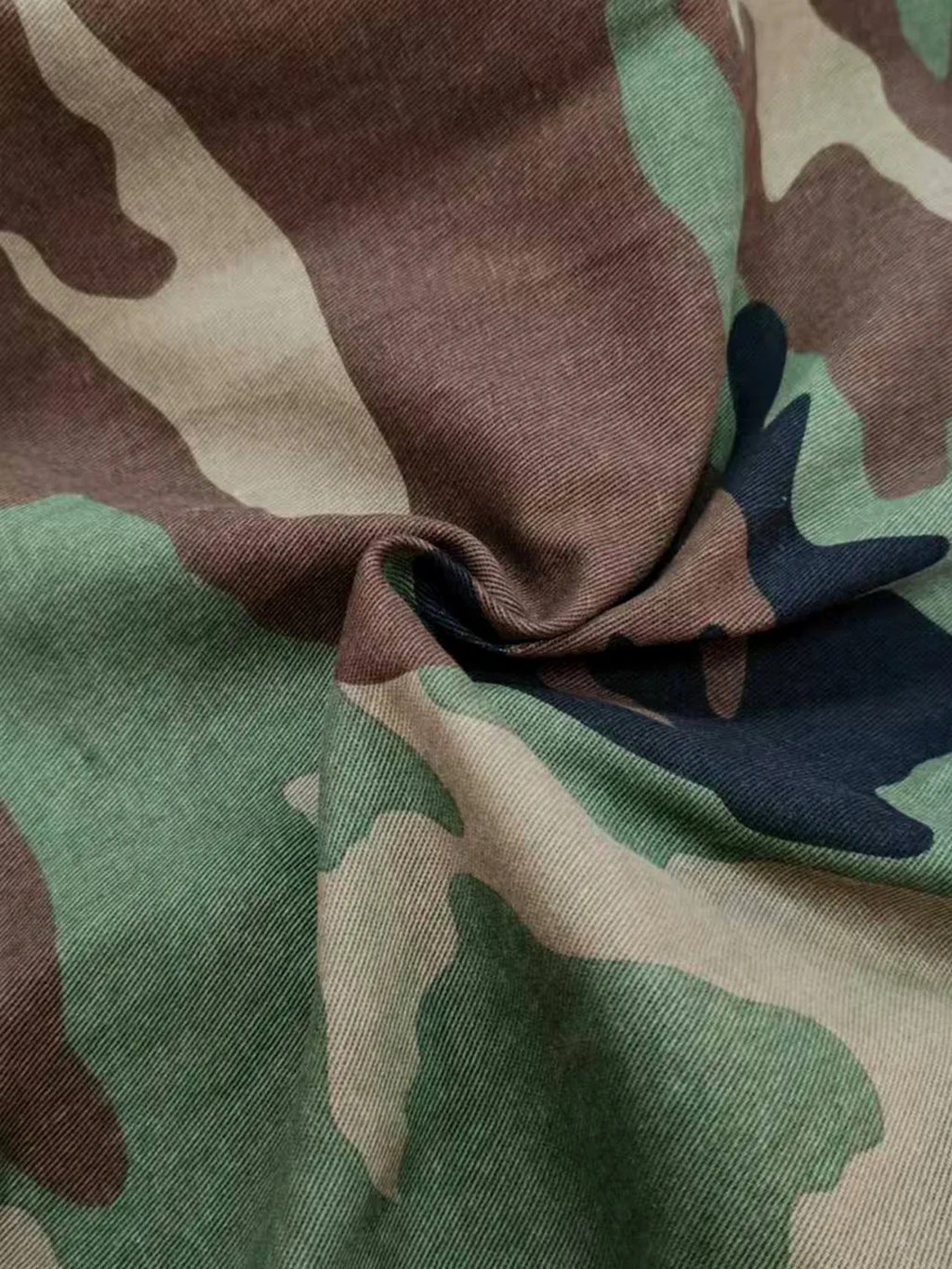 Gathered Cuff Cropped Pants In Bold Prints - Camo - 2
