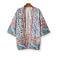 Paisley Floral Kimono With Tie Waist - Floral