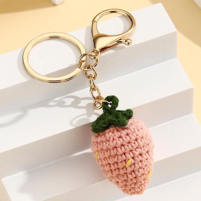Handmade Crochet Fruit Bag Charm Keychain - NO-10