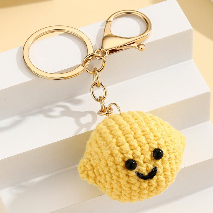 Handmade Crochet Fruit Bag Charm Keychain - NO-3