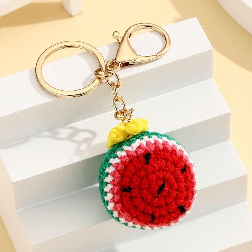 Handmade Crochet Fruit Bag Charm Keychain - NO-5