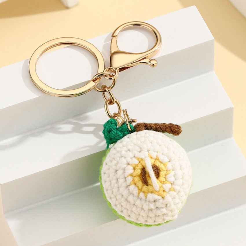 Handmade Crochet Fruit Bag Charm Keychain - NO-9