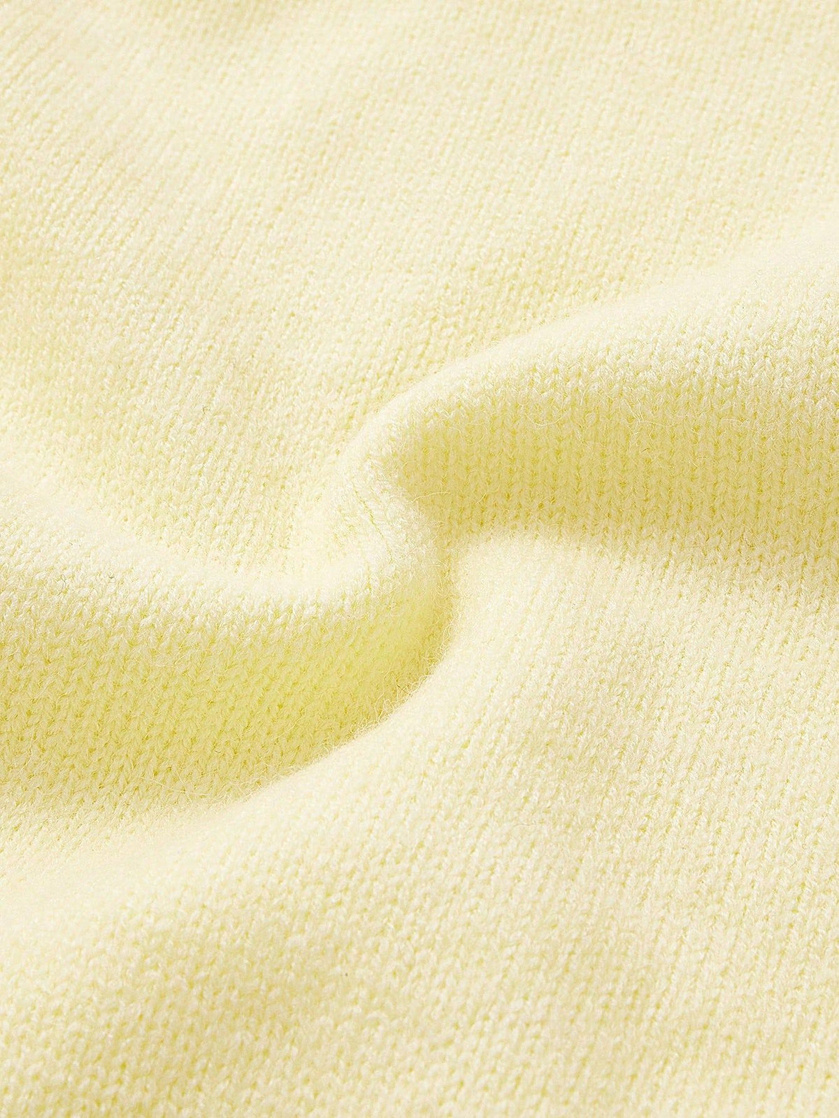 Buttery Pastel Drop Shoulder Knit Sweater - Yellow - 10