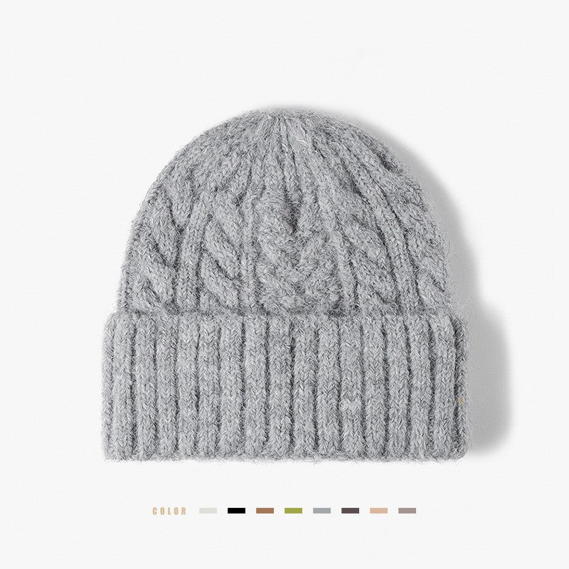Chunky Cable Knit Cuffed Beanie